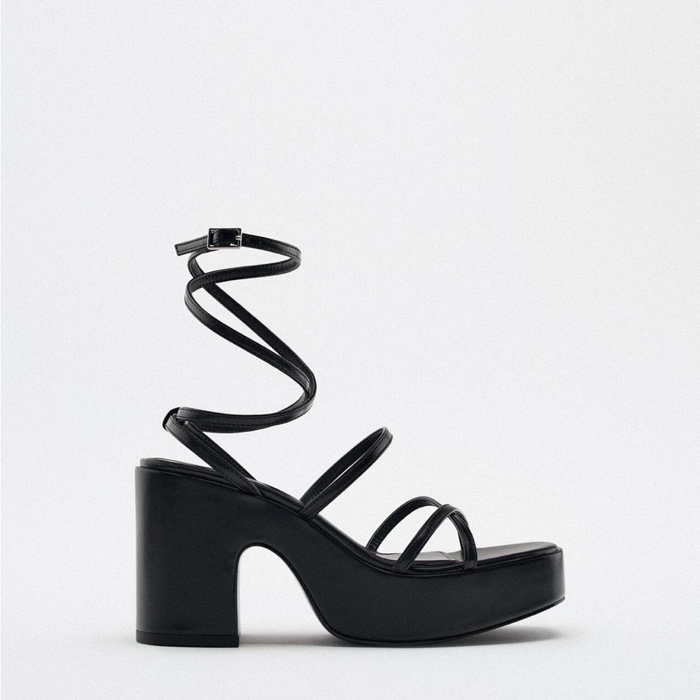 Zara Chunky Heeled Platform Heels!